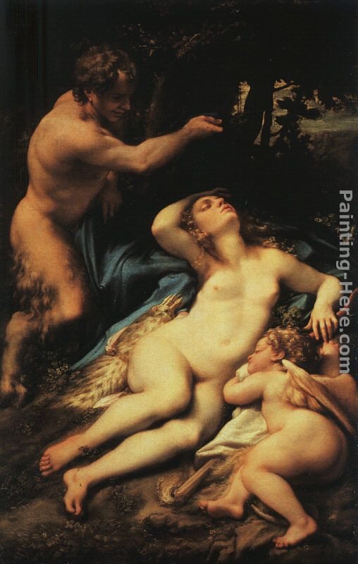 Correggio Venus and Cupid with a Satyr